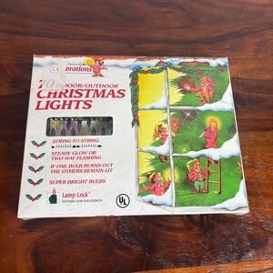 Celebrations 70 Christmas Lights Multicolor Indoor Outdoor 32ft 96801 Multi